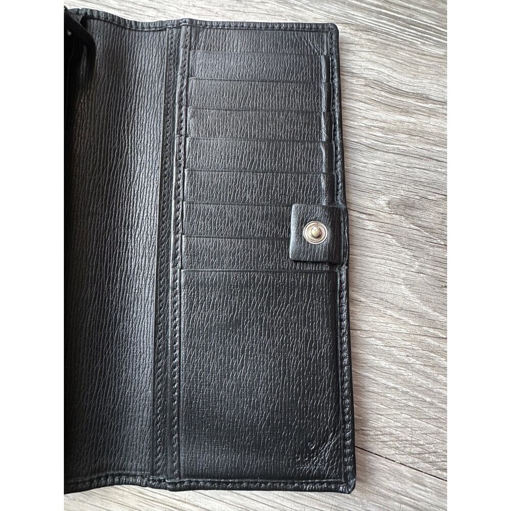 Gucci Black Long Bifold Wallet with Silver Belt Buckle - Picture 7 of 16